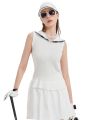 MG Golf Clothing Women's White South Korea Women's Clothing Socialite Noble Golf Fancy Summer Suit High Elastic Sleeveless. 