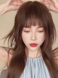 Ready Stock Poni Palsu Gaya Korea Human Hair import Poni Depan Hairclip Poni Depan Palsu