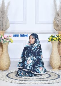 Mukena ANAK Motif Bunga SAKURA Mukena Catton Poli Micro Peralatan Sholat ANAK Kekinian