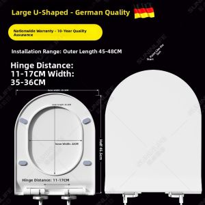 SUNINLIFE | Thick Slow-Closing Toilet Seat Cover UV Style Toilet Seat Accessories