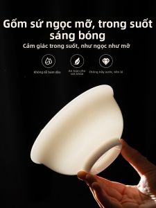 XIYUANJI | Elegant Heat-Resistant White Ceramic Rice Bowl