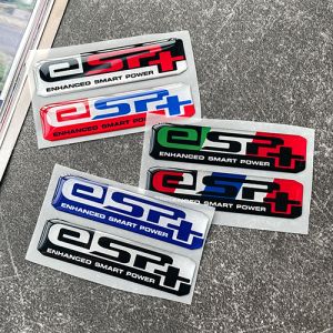 ESP Plus 3D Emblem Resin Sticker Motorcycle Decoration For Honda Click PCX ADV 160 Beat Vario 125 150 CBR150R CBR250R CB650R CB500X YAMAHA YZF-R MT NMAX Aerox 155 Kawasaki Ninja Z250 Z900 SUZUKI GSX Raider