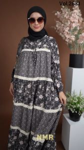 NMR Midi Dress Marbella Kombinasi Renda Vol 2631-3