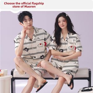 MiiOW | Couple Cotton Thin Summer Pajama Set