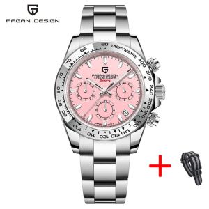 PAGANI DESIGN VK63 Chronograph Men Quartz Wristwatch Luxury Stainless Steel Bezel Sapphire Glass Reloj Hombre