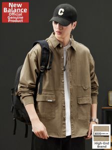 NEW BOLUNE | American Vintage Pure Cotton Work Jacket Mens Casual Loose Fit Shirt