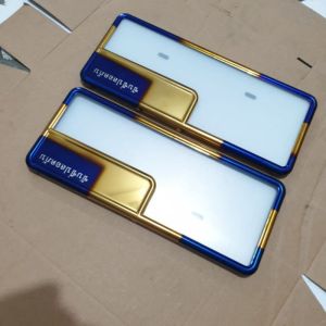 bingkai cover plat nomor SNI thailand set depan belakang + mika