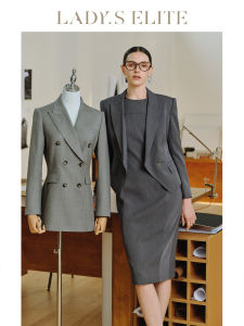 LadyS Elite | Elegant Slim Fit Acetate Suit Dress Summer New Arrival