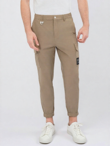 Elastic Summer Workwear Tapered Mens Trousers