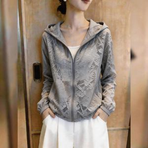KUNAILIN | Chic Lace Hooded Womens Jacket