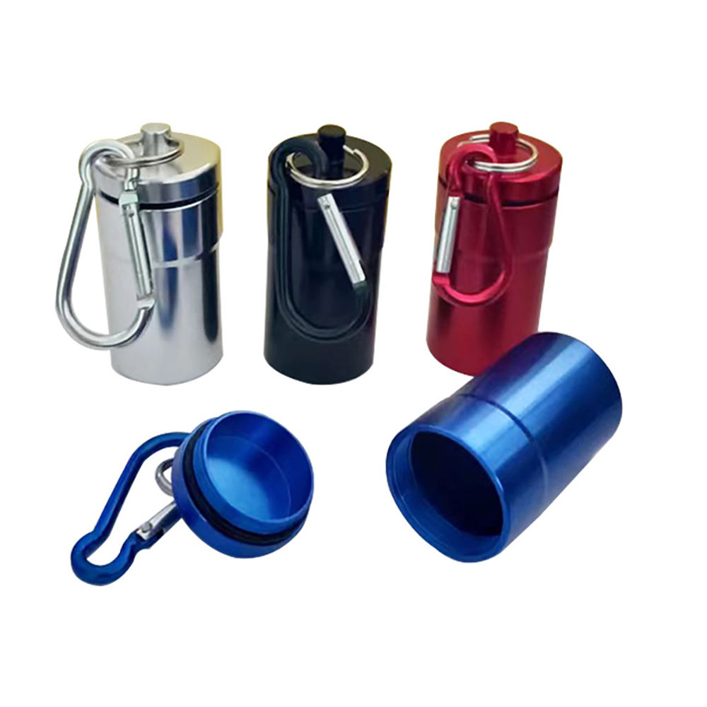 1Pcs Windproof Aluminum Pocket Ashtray With Lid Portable Keychain Cigarette Ash Storage Tube Holder Outdoor Accessory
_voghion.com