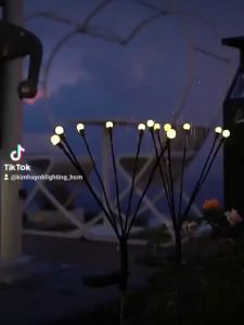 Đèn Led đom đóm năng lượng mặt trời 2 chế độ trang trí sân vườn cảnh quan ngoài trời