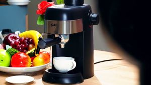 Máy Pha Cà Phê Espresso RAF Bán Tự Động Tạo Bọt Sữa Cao Cấp Chuẩn Ý Dành Cho Gia Đình & Văn Phòng