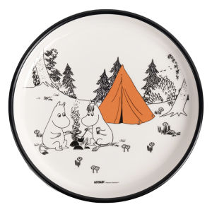 Bộ Đồ Ăn Moomin Nordic Cartoon Print Bamboo Fiber+MF 11cm Bát Đĩa Đựng Thức Ăn Dùng Cho Mọi Đối Tượng Thiết Kế Viền Phẳng