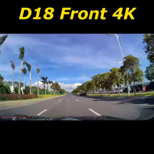 D18 เครื่องลิปสติกหมุนได้ 360 องศา 4K Ultra HD WiFi การเชื่อมต่อโทรศัพท์มือถือ Dual Recording Driving Recorder