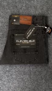 CLOVERFIELD Celana Jeans Reguler Basic Abu Stone Retro Washed Big Size