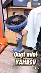 Quạt pin mini Yamasu YMS-MQ10 điều chỉnh gập 90 độ 2 tốc độ điều chỉnh công suất 35w đường kính quạt 10cm