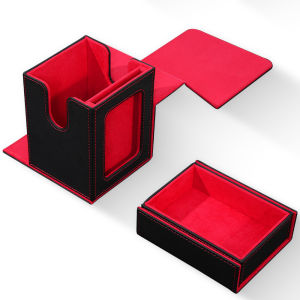 กล่องสํารับผู้บัญชาการพร้อมหน้าต่างแสดงผล กล่องสํารับการ์ดบรรจุการ์ดสองแขนมากกว่า 100 ใบพร้อมถาดลูกเต๋า