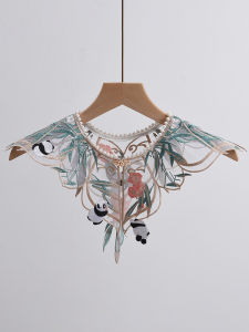 Cute Panda Design Childrens Hanfu Sash Ideal for Performance and Festive Occasions Authentic Looking Faux Collar by Amaicky