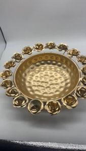Handicraft Rose metal Urli for Home Decoration/ Diwali Decoration/Festive Decoration