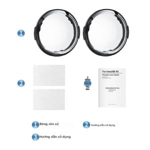 Gương Bảo Vệ Ống Kính Insta360 X6 Chống Trầy Xước PC Guard Protector Phụ Kiện Máy Ảnh Thể Thao Xoay