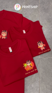 [Adult/Kid] T-shirts Year of the Horse Cute Chinese New Year CNY Family Custom Text 马年新年家庭亲子T恤客制可爱