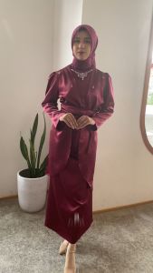 Candrima Dress Bridesmaid Kondangan Wisuda Bahan Silk Gamis Polos Mix Payet
