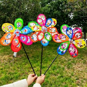 Double Layer Cartoon Windmill Childrens Toy Courtyard Decoration Outdoor Ground Insertion Activity Props Scenic Area Stalls