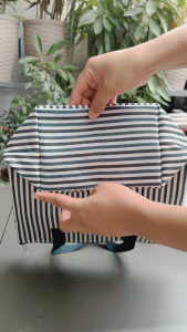 Lunch Bag with Zipper Canvas MEDIUM Pouch Bag Tote Bag Printed Designs Locally made