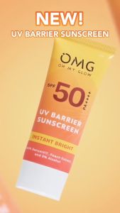 OMG OH MY GLOW UV Barrier Sunscreen SPF 50 PA++++ 25 ml - Sunscreen - Mencerahkan dengan kandungan Serum Vit B3+C+E | yuone store