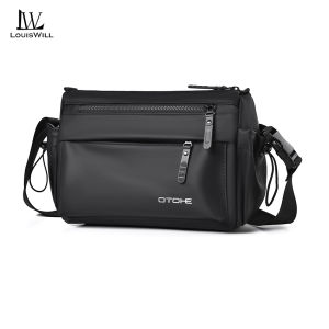 LouisWill Men Fashion Shoulder Bags Sling Bag Crossbody Bags Messenger Bag Waterproof Cross Body Bag Large Capacity Sling Bags Simple Student Teenager Bag