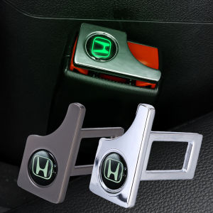 2Pcs Luminous Hidden Car Seat Safety Belt Buckle Clip Auto Seat Buckle Alert Silence Metal Insert Card for Toyota Honda Car Interior Decor Car Accessories