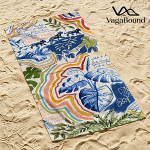 Tropical Ocelot Sketch Quick Drying Beach Towels Ultra Lightweight Fast-drying Super Absorbent It is a must-have item for summer
