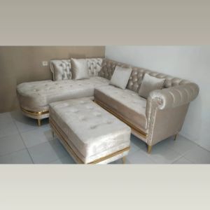 sofa L chesterfield + bench free ongkir bandung