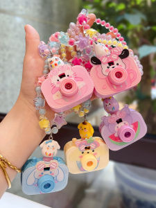 Childrens Necklace Cartoon Camera Projection Bracelet Suit Little Girl Clow M Ornament Festival Gift Jewelry