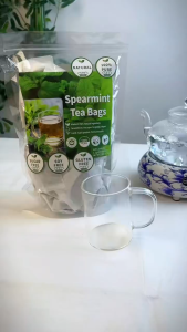 Spearmint Herbal Tea Organic -100 Tea Bags | 160 grams | Non-GMO Caffeine | Additive-Free