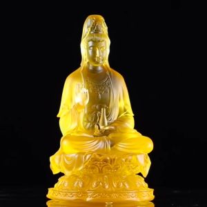 Tượng phật quan âm  cao 20cm (nhiều màu) trang trí nhà cửa cây cảnh bể cá sân vườn để bàn làm việc trên ô tô...