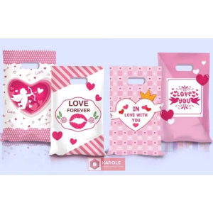 10pcs Hand held Valentine’s Gift Bag Valentines bag Candy Cookies Tote Bag Party Loot Bag