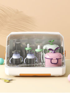 JILI | Milk Bottle Storage Dust-proof Drain Rack Infant Storage Box