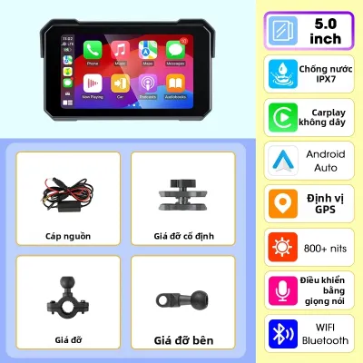 Màn Hình Hiển Thị Bảng Điều Khiển Kỹ Thuật Số Xe Máy Jansite Màn Hình BT Chống Nước Với Hỗ Trợ Điều Hướng Carplay Moto Hỗ Trợ Android Auto