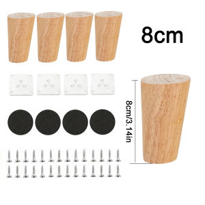 4 Chân Đồ Nội Thất Bằng Gỗ Chống Trơn Trượt Bền Đẹp Chân Cho Ghế Bàn Sofa Tủ-Thiết Kế Xiên & Thẳng Kích Thước 8Cm-25Cm