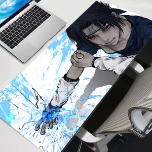 Bandai | Mouse Pad Gaming New Mousepad Black And White N-naruto MousePads Cool Keyboard Pad Non-Slip Soft Computer Sasuke Uchiha Desk Mat