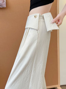 LANMENGYA | Summer Casual Loose Wide Leg Pants for Petite Women Light Beige