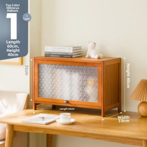 MOLORE | Storage Bookcase With Door Solid Wood Modern Minimalist