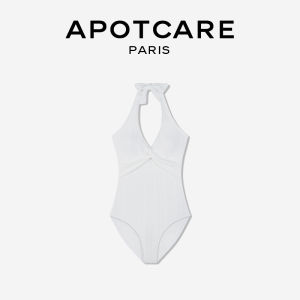 APOTCARE One-Piece Swimsuit Womens Slimming Small Chest Gathered Bikini Pure Holiday Swimwear Casual Swimwear with Chest Pad No Steel Support