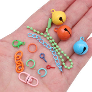 1 Box Iron 12cm Ball Bead Chains DIY Keychain Lobster Clasp Hooks Small Bell Jump Ring For Jewelry Making Finding Accessorise Set