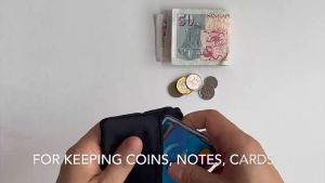 PUNKSTAR 2024 Portable Coin Purse gifts ID Organizer Bag bilayer Key Zipper Small Square Pouch Mini Change Wallet Double Layer Mutifunctional Card Holder for Storage Key Coins Data Cable lipstick Earphones