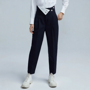 Summer Comfortable High-Waist Wool Tapered Pants