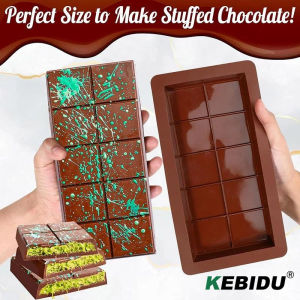 แม่พิมพ์ซิลิโคนสำหรับลูกอมช็อกโกแลตบาร์ขนาดใหญ่สำหรับเค้กแม่พิมพ์ทำช็อคโกแลตแบบ DIY ขนาด10/30/60นิ้ว3D แม่พิมพ์ประดับเค้กเครื่องมือทำขนมอบบิสกิตแบบทำมือ