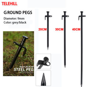 เต้นท์เชือกพันแคมป์ปิ้งหมุดตอกพื้นดินหนาหมุดเต็นท์20/30/40ซม. เสาหมุดเต็นท์ตะปูสำหรับเดินป่าทำสวนเต็นท์สำหรับเดินทางอุปกรณ์เสริมลานหิมะหาดทราย